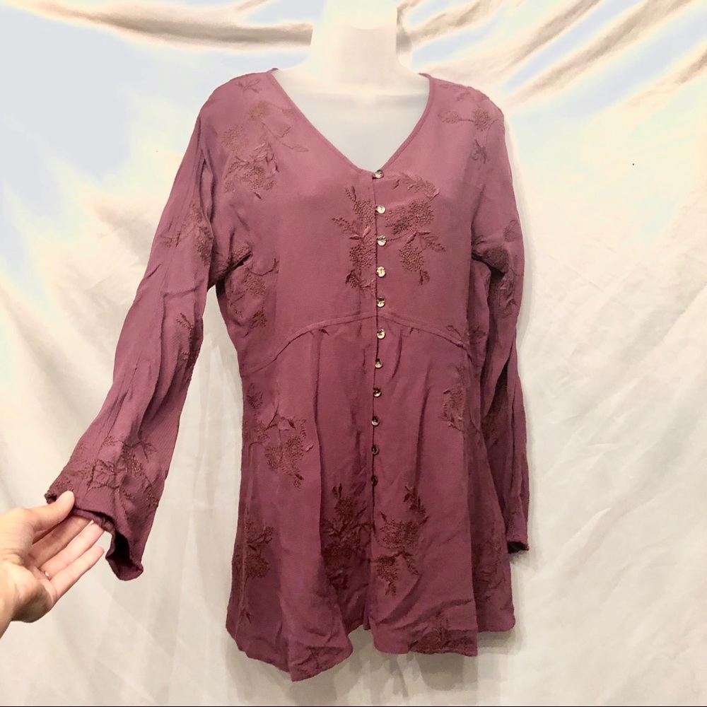 Boho embroidered J.Jill Tunic